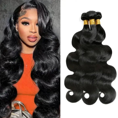 Body Wave Bundles Human Hair Brazilian Hair Weave Bundles 100% Natural Black Human Hair Extensions 3 PCS Bundles