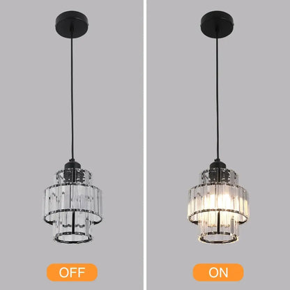 VETRULUS Crystal Pendant Light, Black or Gold