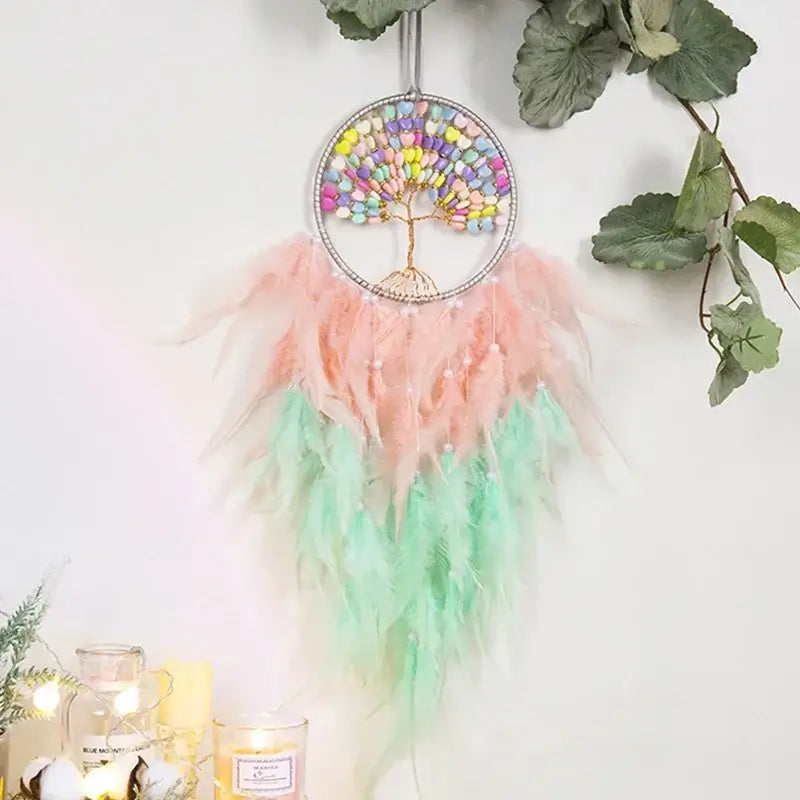 emerald green dream catcher wall hanging