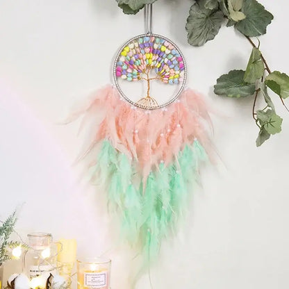 emerald green dream catcher wall hanging