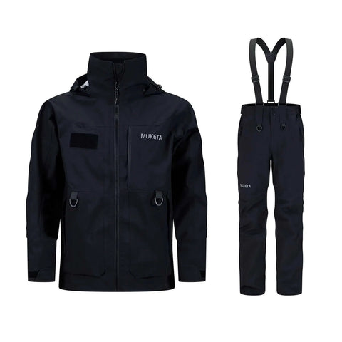 Fishing Rain Suit Breathable and Waterproof Wading Jacket & Bib Pants.