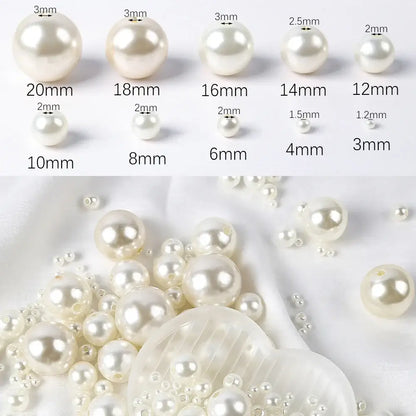 500pcs 3 4 6 8 10 mm Imitation Pearl Beads With Hole Beading Accessories Acrylic Necklace Bracelet Spacer Beads Jewelry Making