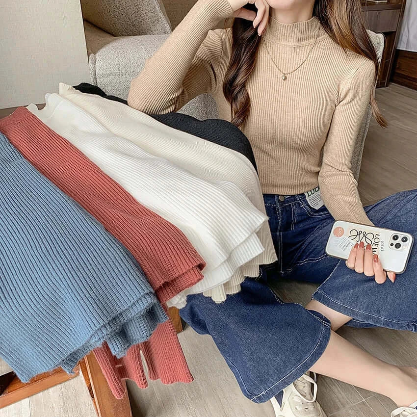 Chic Mock Neck Women&