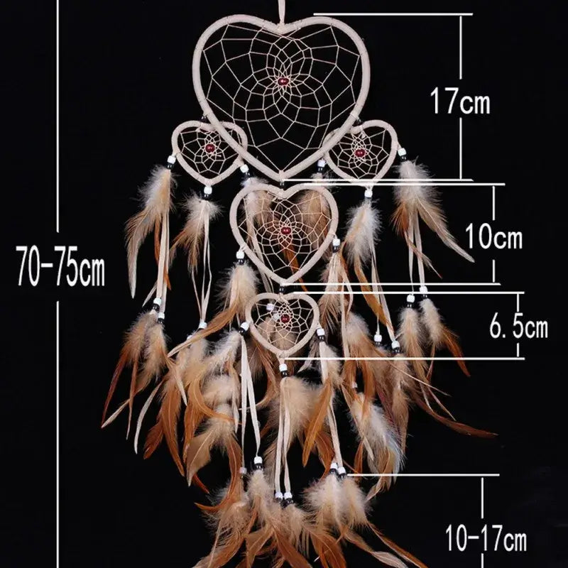 Dream Catcher Wall Decor Boho Feather Hanging Ornament Home Decoration Craft Gift for Bedroom Living Room Balcony Outdoor Car