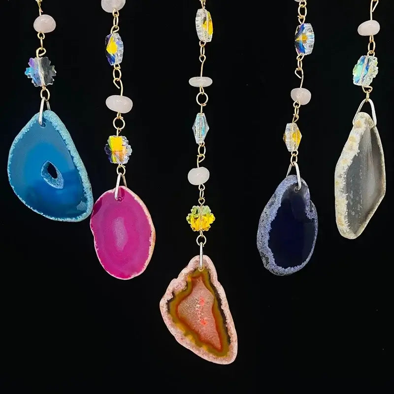 natural agate chakra dream catcher