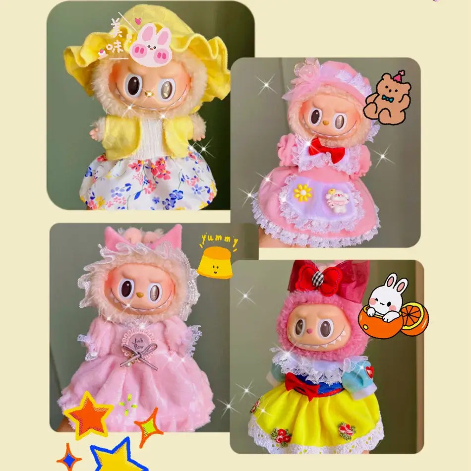 Labubu 17cm Doll Clothes Set - DIY Accessories