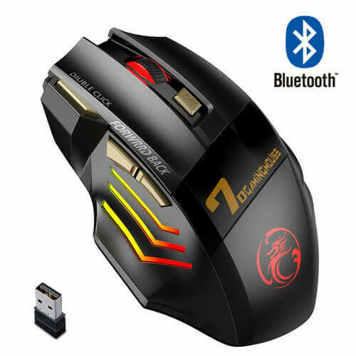 Bluetooth Wireless Silent Ergonomic Gaming Mouse.