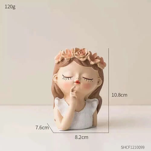 Nordic Flower Pots Cute Girl Decorative Planters Succulents Cactus