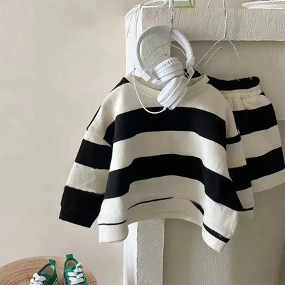 Cotton Striped Clothes Set for Kids 1-7Y