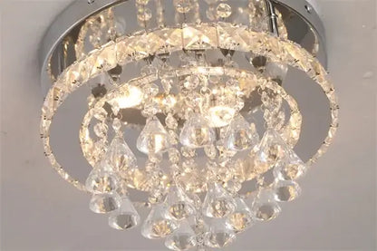 GreeLustr Round Crystal LED Ceiling Light, 30 cm