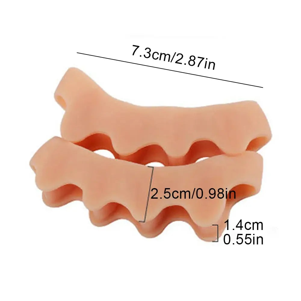 Gel Toe Spreaders Separator Silicone Bunion Correctors for Bent Claw Curved Toes Toe Straighteners for Women &amp;Men Foot Care Tool