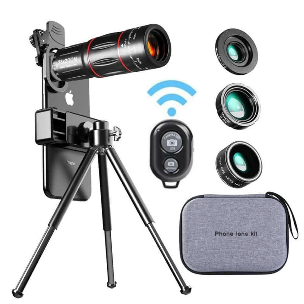 Dragon Bluetooth Ultra HD 28X Zoom Telescope Lens Tripod Kit.