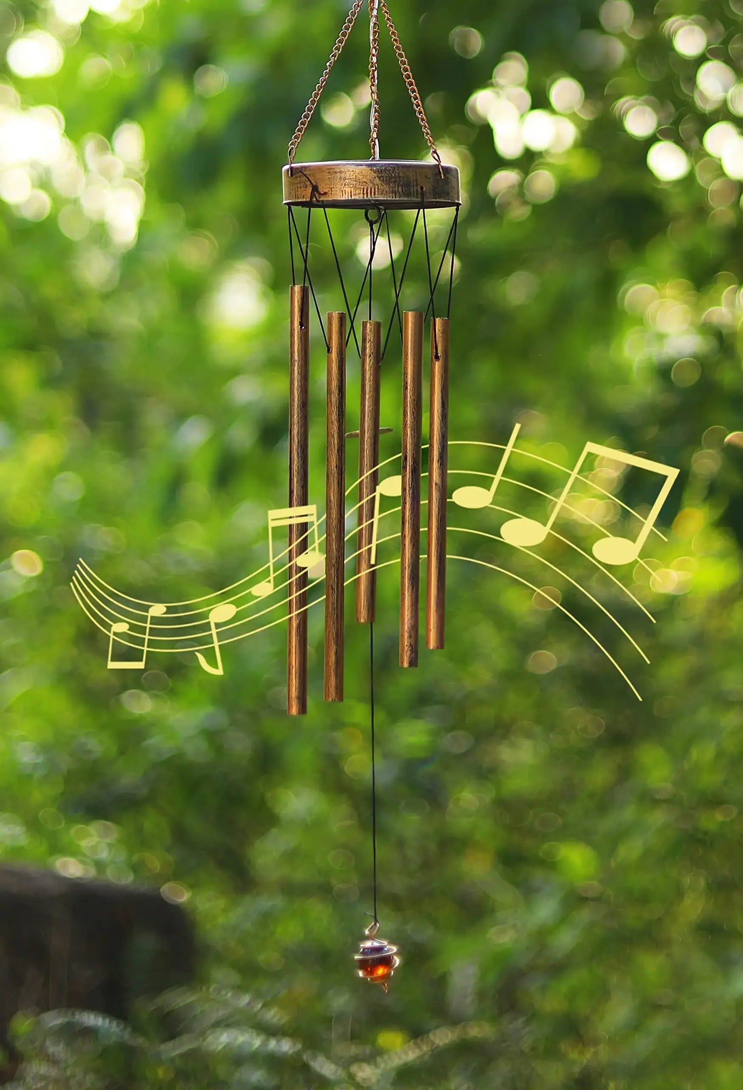 Glowing Crackle Glass Solar Wind Chimes Waterproof LED Outdoor Wind Bells Unique Garden Decorative Gifts