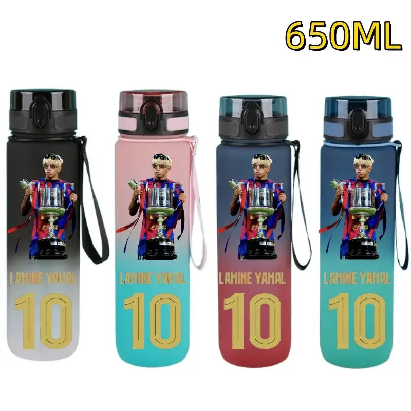 650 ml Football-Themed Flip-Top Water Bottle