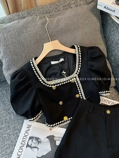 Kids Toddler Shorts Set for Girls 1-10Y - Summer Outfit