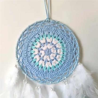 blue dream catcher wall hanging