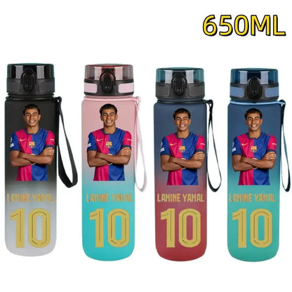 650 ml Football-Themed Flip-Top Water Bottle