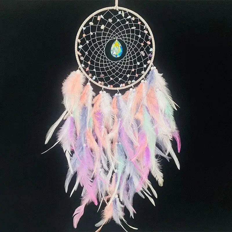 colorful crystal dream catchers
