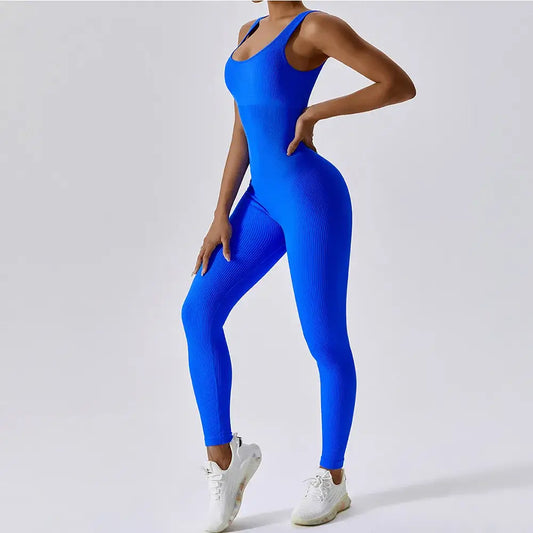 Spring Seamless One-Piece Yoga Suit Dance Belly Tightening Fitness.