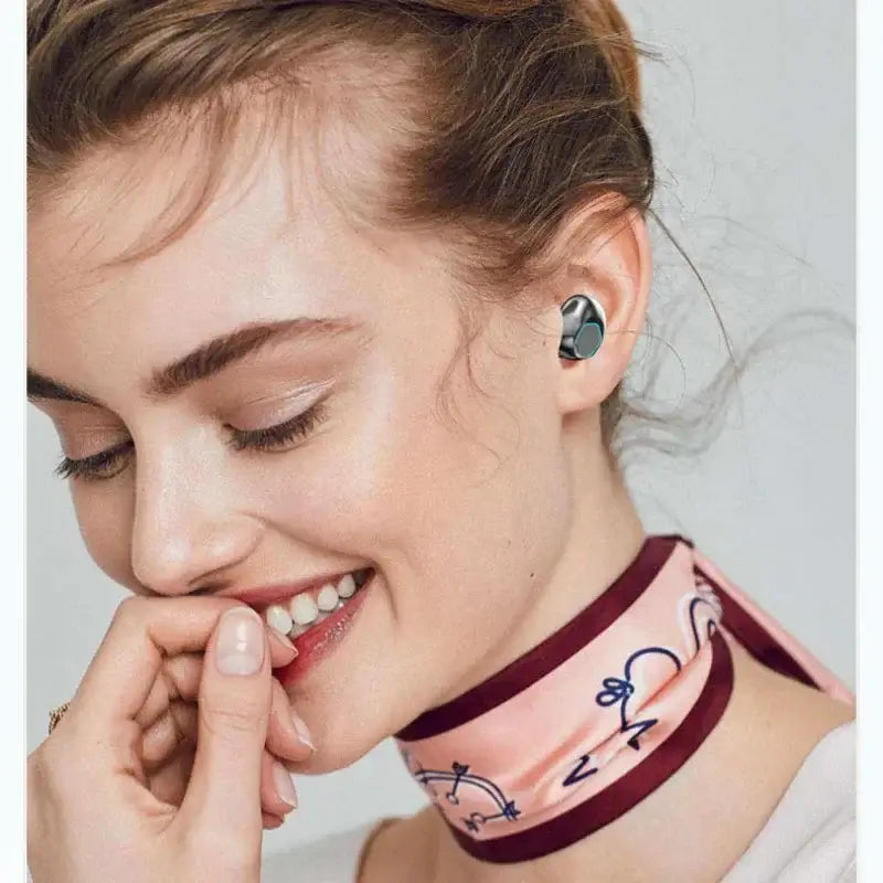 Wireless Bluetooth Compact Earphone HIFI Stereo Sound ENC Headphones Power Display Earbuds For Smartphone Sport Headsets