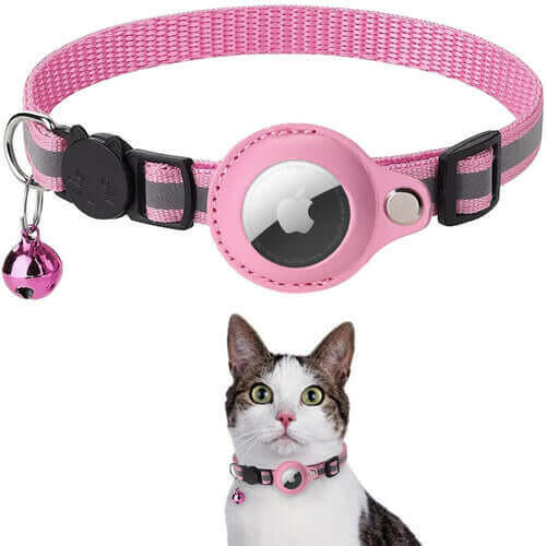 Reflective Airtag Case Collar for Cats and Dogs.