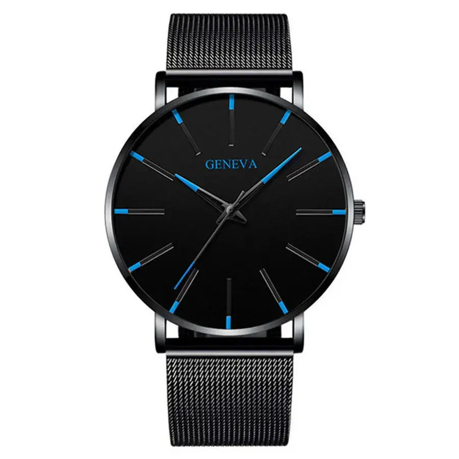 JIANUO Unisex Quartz Mesh-Strap Watch