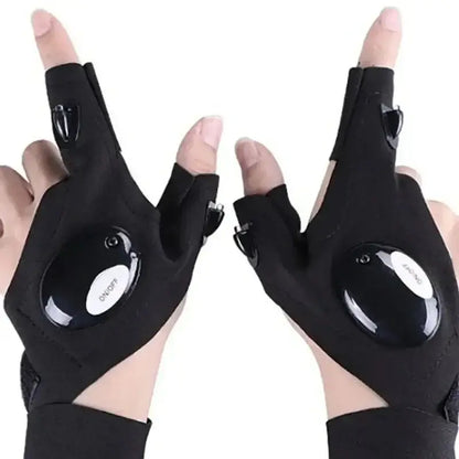 LED Fingerless Gloves for Fishing and Nighttime Tasks