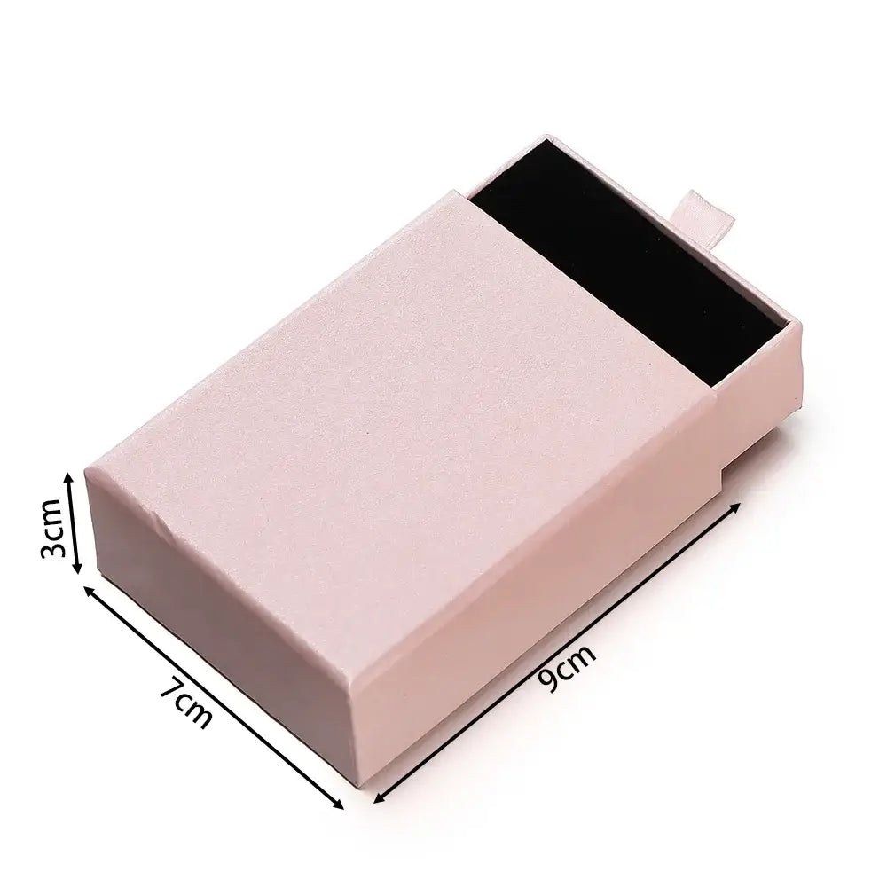Creative Drawer Jewelry Packaging Box Necklace Ring Earing Bracelet Storage Organizer Display Stand Solid Color Paper Gift 2030