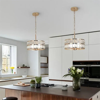 VETRULUS Crystal Pendant Light, Black or Gold
