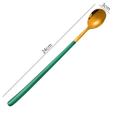 1pc 304 Stainless Steel Spoons Ice Cream Spoons Long Handle Coffee Spoons Stirring Spoons Kitchen Utensils