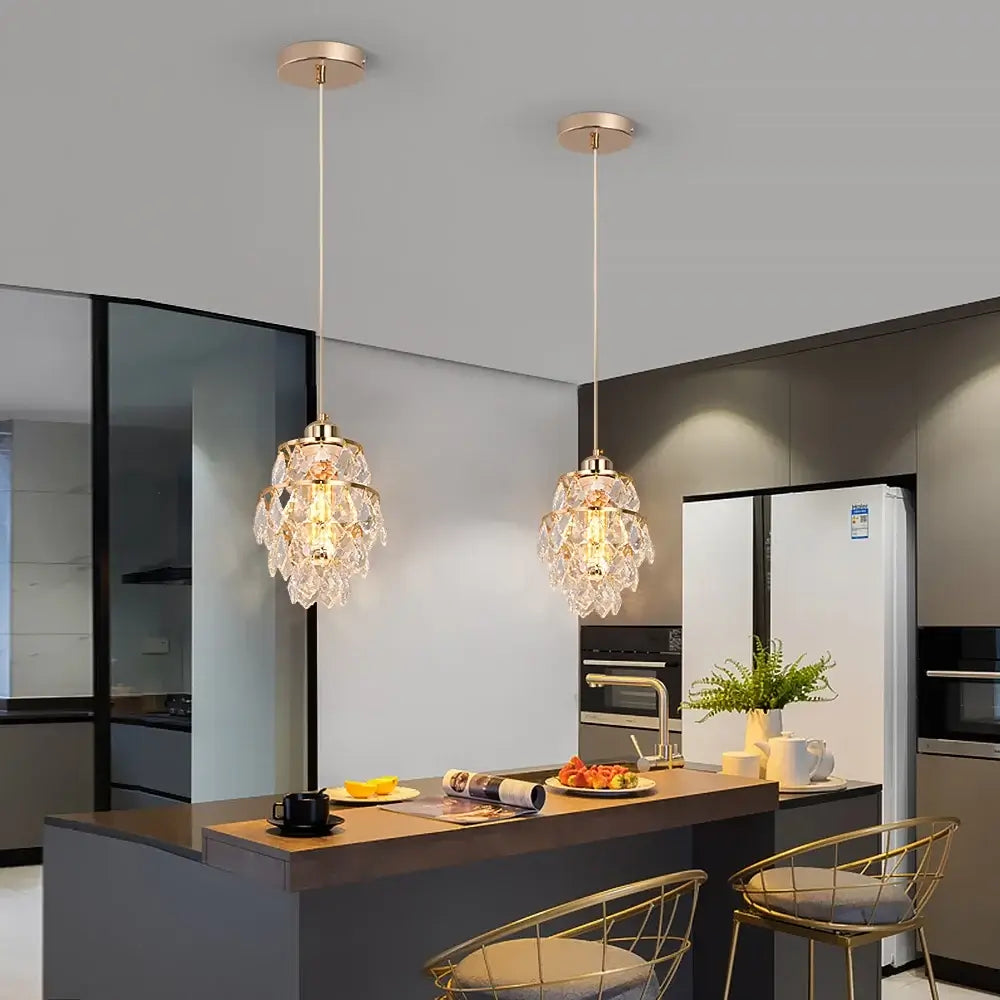 Vinilky Gold Crystal Pendant Light, SG03 or SG04