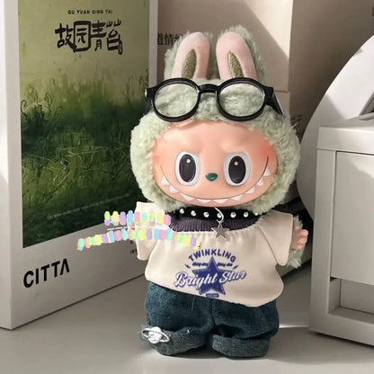 Labubu Doll Clothes - Hip Hop Set for 15/17cm Dolls