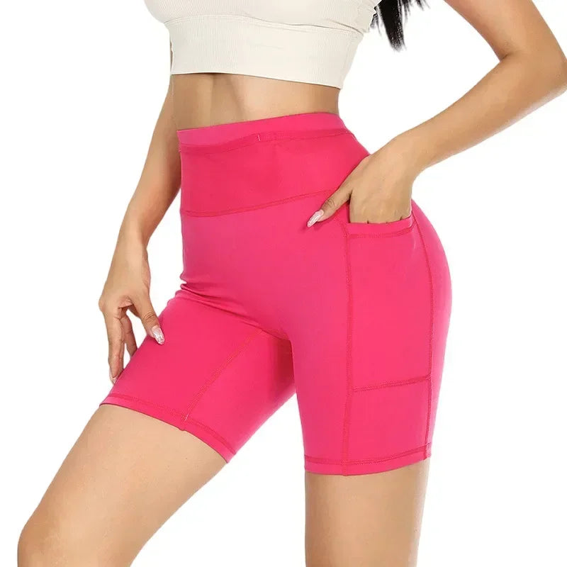 QUESHARK Quick-Dry Marathon Running Shorts – Men &amp; Women | Compression Tights, Built-In Waist Pack | Gym, Yoga &amp; Fitness