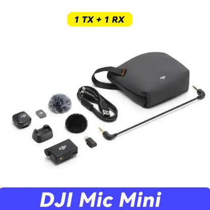 DJI Mic Mini (1 TX + 1 RX) Wireless Microphone Ultralight Detail-Rich Audio Noise Cancelling Automatic Limiting DJI Mic Mini