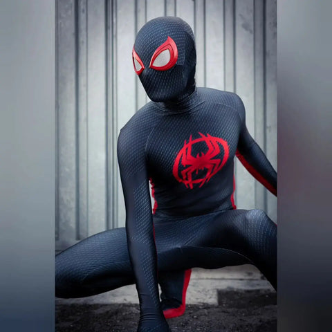 Newest Anime Spidercosplay Miles Morales COSPLAY Costume 3D Print Into.