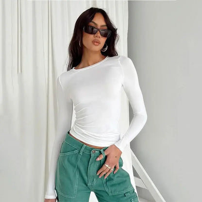 Women’s Casual Long Sleeve T-Shirts - Slim Fit Tees