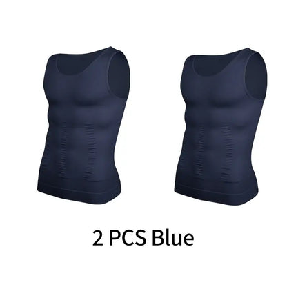 Men Compression Vest Sleeveless Shapewear Slimming Body Shaper Shirt Gym Workout Corset Tummy Control Tank Top Abs Abdomen