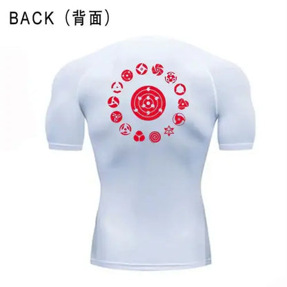 Anime Compression Shirt Men Quick-Dry Running Sports Shirts Fitness