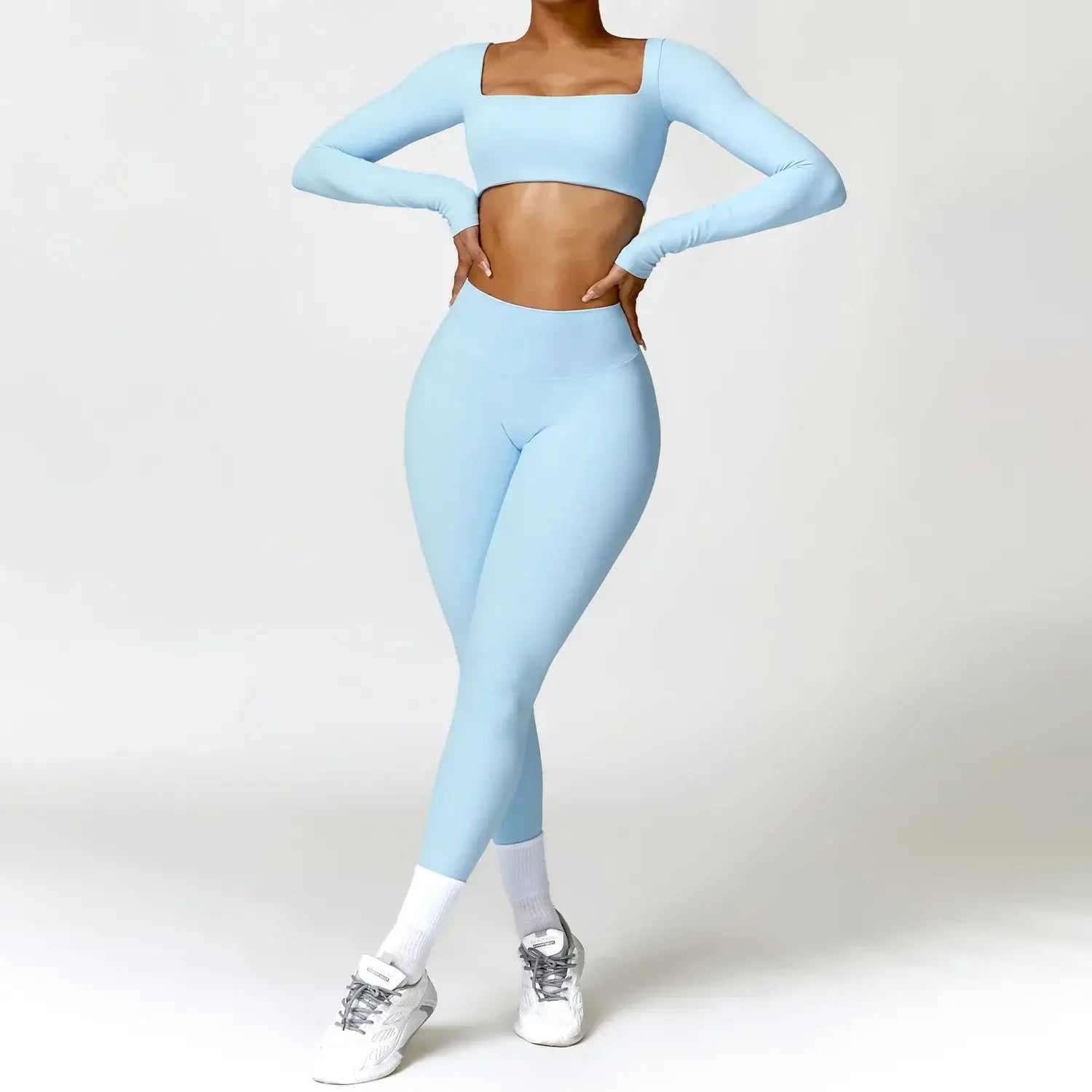 Women Tracksuit Yoga Set 2PCS Sportswear Workout Clothes Athletic Wear.