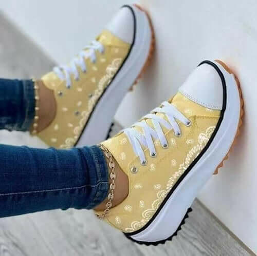 2022 Pattern Canvas Women Sneakers – Casual &amp; Sporty