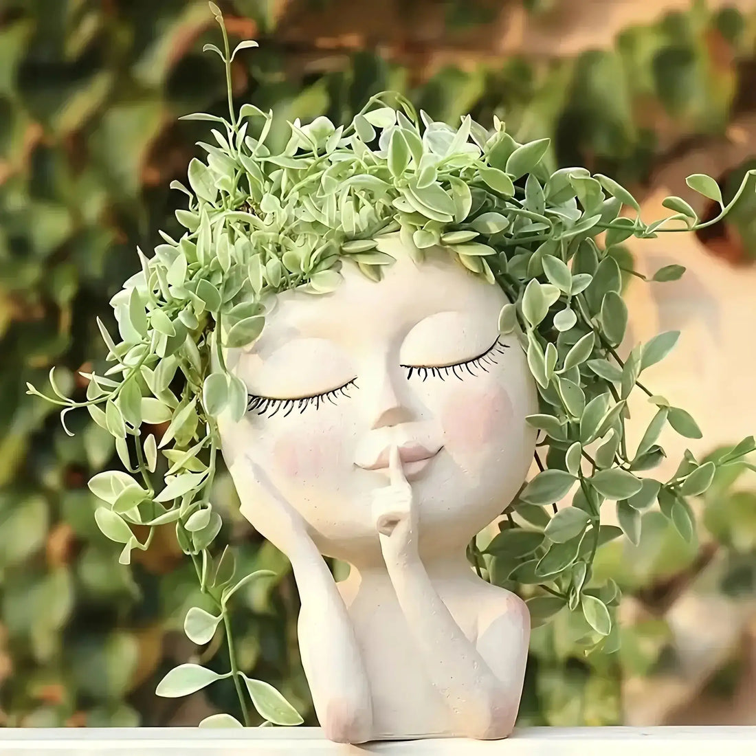 girl face vase decoration