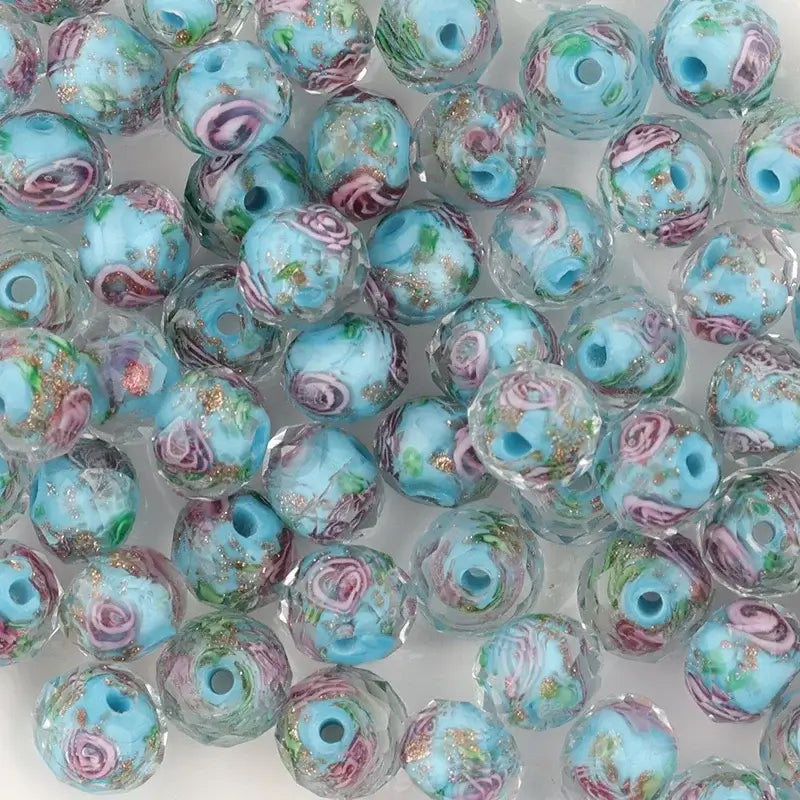 10pcsNew European Colorful Lampwork Glass Beads Murano Plastic Aolly Charm For Girl DIY Bracelets Bangles Women Jewelry Dropship