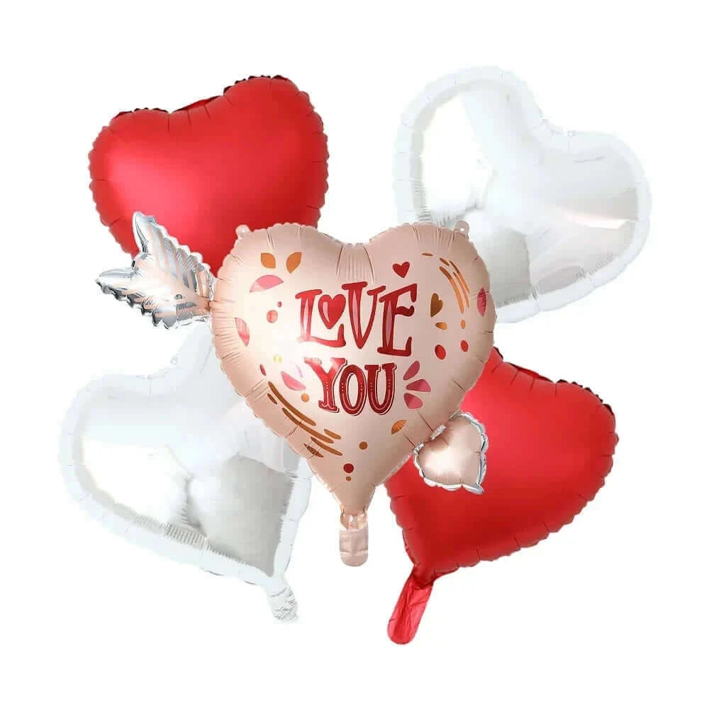 Happy Valentine’s Day Love Red Heart Bear Foil Balloons Wedding Anniversary Party Supplies Birthday Gift Home Outdoor Decoration