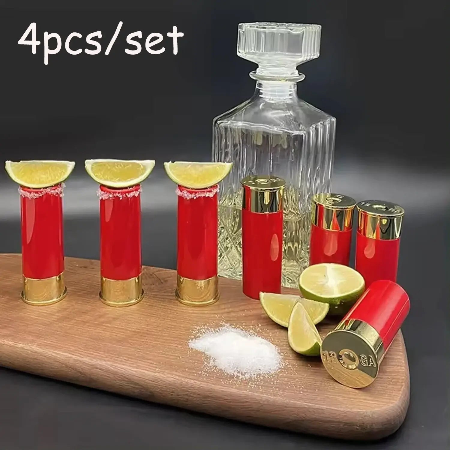 4Pcs/Set Plastic 12 Gauge Shell Shotgun Shot Glasses Drinking Cup for