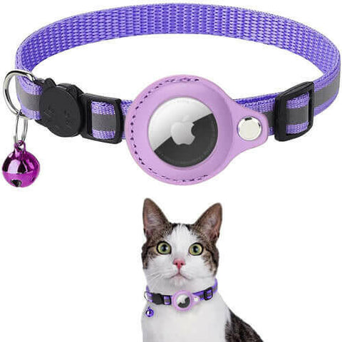 Reflective Airtag Case Collar for Cats and Dogs.