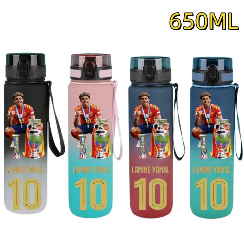 650 ml Football-Themed Flip-Top Water Bottle