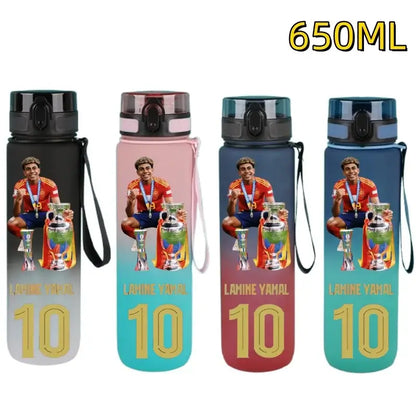 650 ml Football-Themed Flip-Top Water Bottle