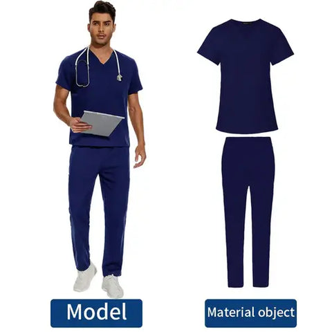 Men's Scrubs Medical Uniform Lab Set Male Wholesale Clinic Hospital.