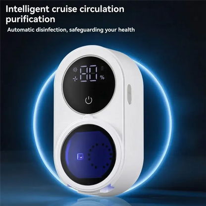 ABLE-Smart Home Toothbrush Holder Cleaner For Bathroom Light Cleaning Fan Drying Automatic Rotating Cover Wall Mounting