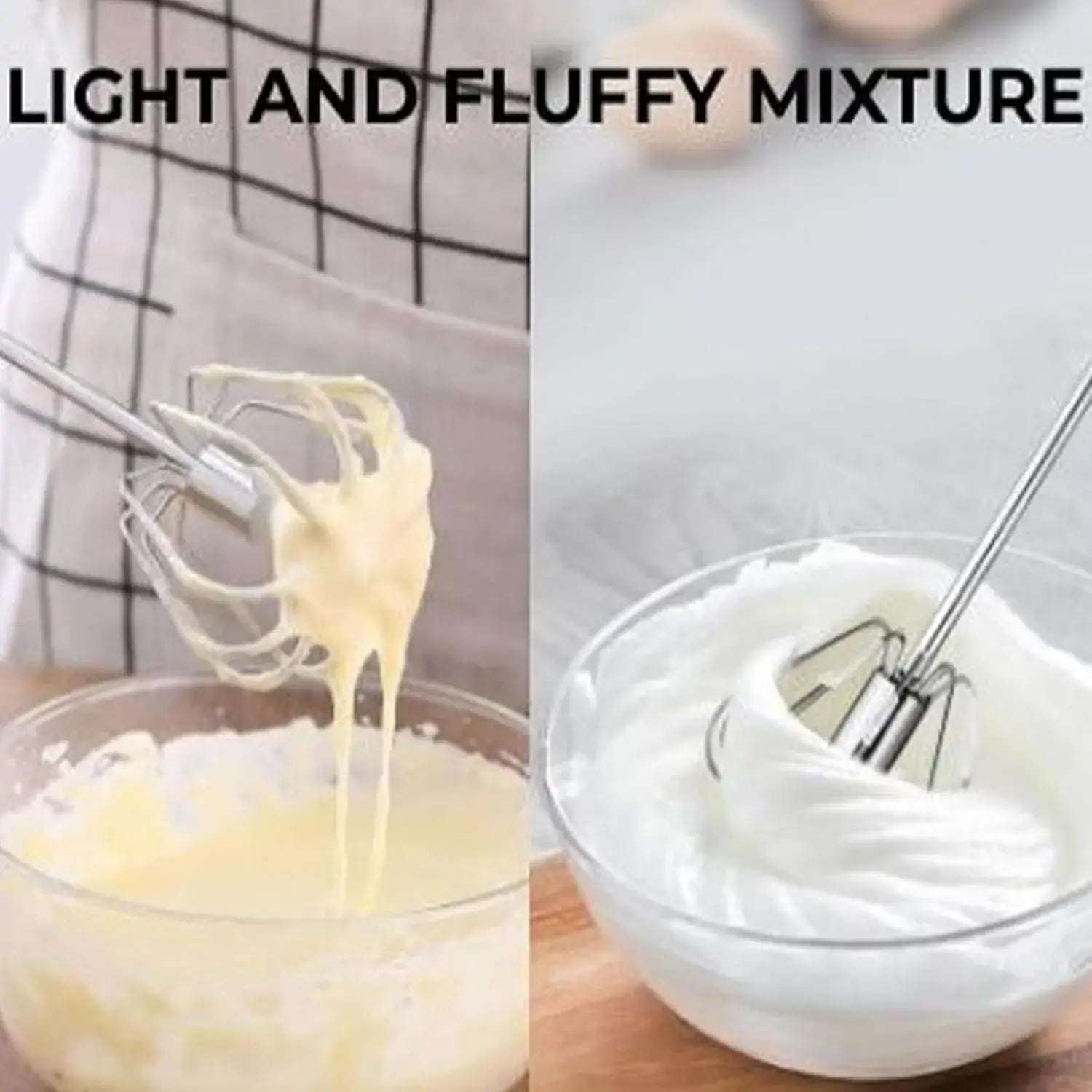 1pcs Stainless Steel Semi-Automatic Whisk, Stainless Steel Egg Whisk Hand Push Rotary Blender, Versatile Hand Push Mixer Stirrer Tool